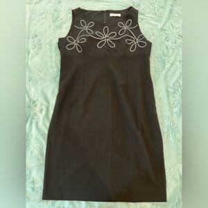 Kasper Black Dress with Metallic Accents